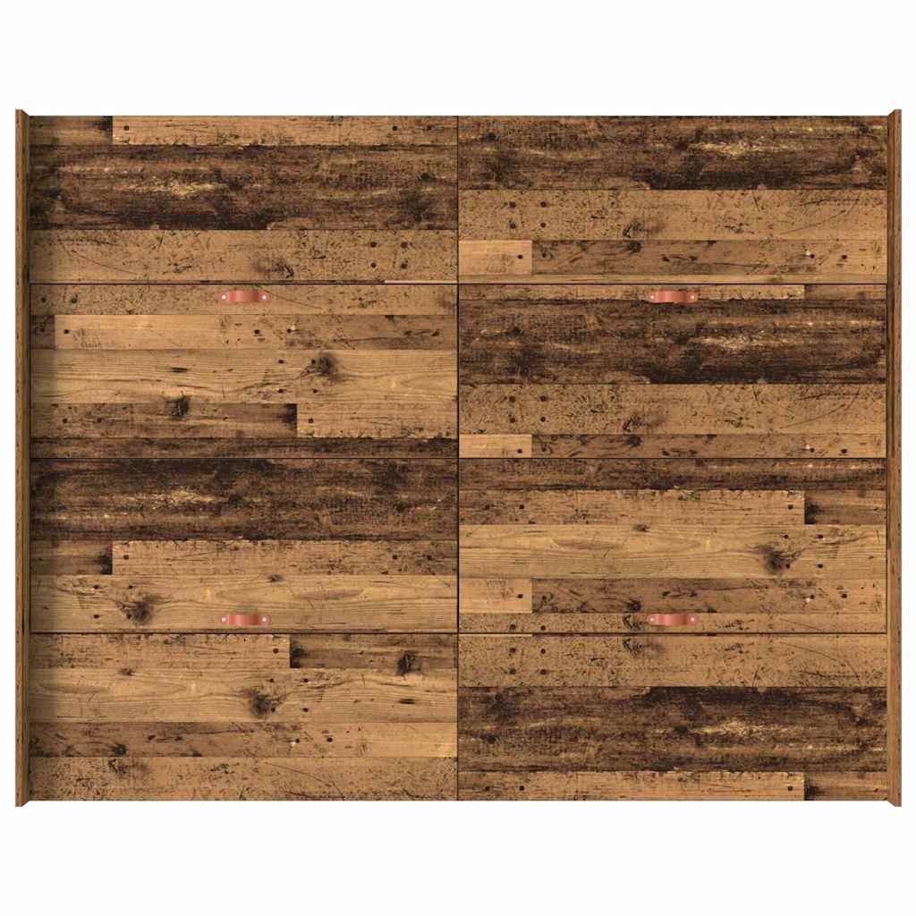 vidaXL Σκελετός κρεβατιού με αποθηκευτικό χώρο με κεφαλάρι Παλαιό ξύλο