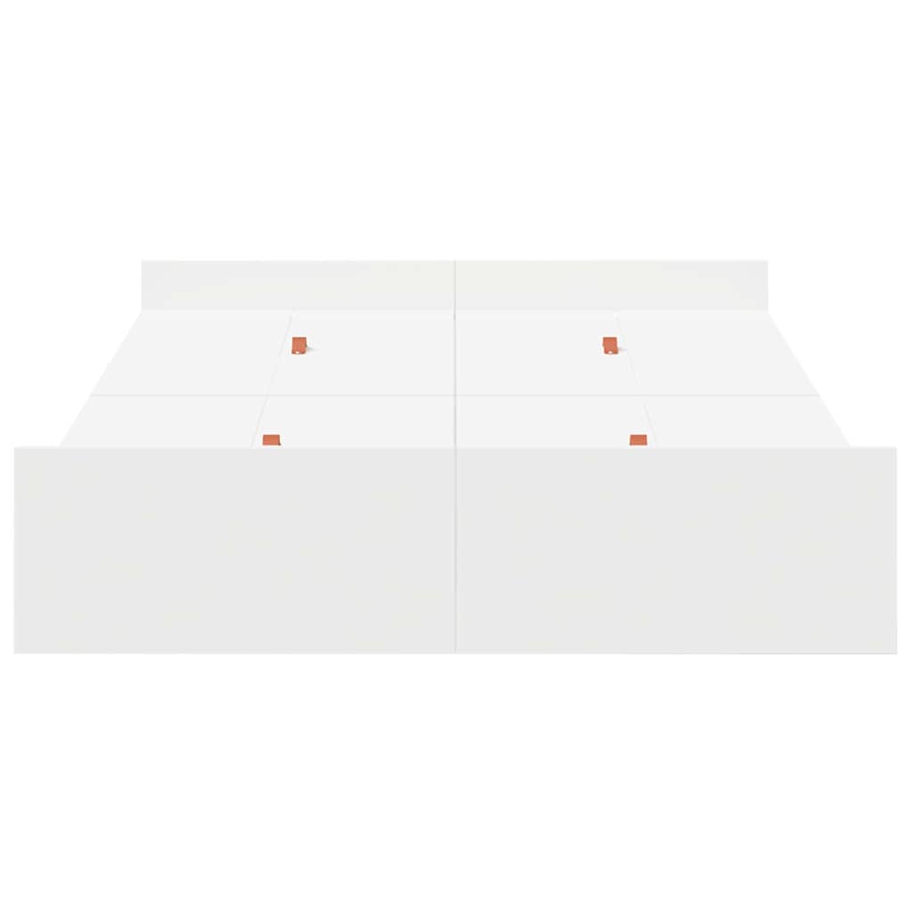 vidaXL Κρεβάτι με αποθηκευτικό χώρο με συρτάρι με κεφαλάρι με αποθήκευση Λευκό 120 x 190 cm