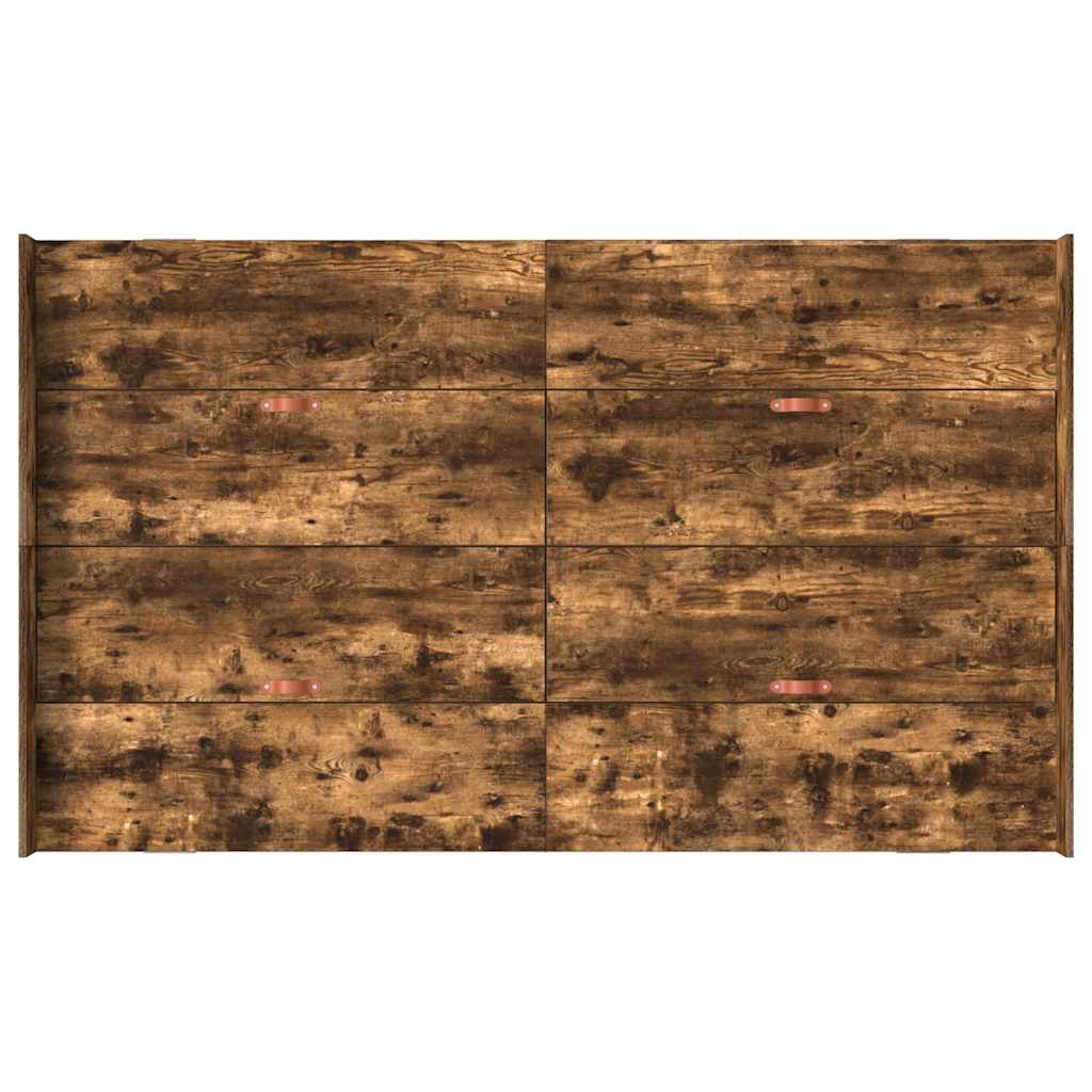 vidaXL Σκελετός κρεβατιού με αποθηκευτικό χώρο Καπνιστή δρυς