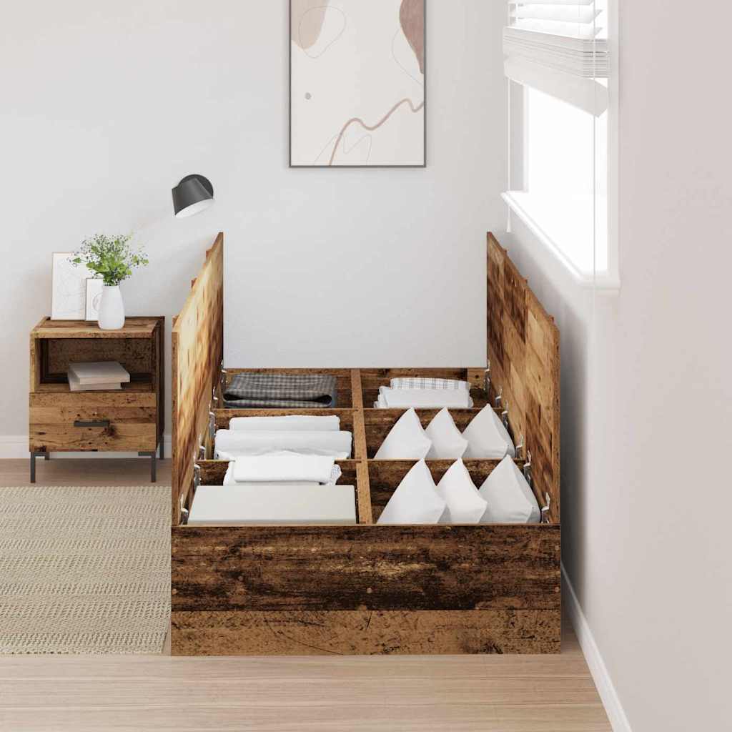 vidaXL Σκελετός Κρεβατιού Παλαιό ξύλο 80 x 200 cm Επεξεργασμένο ξύλο