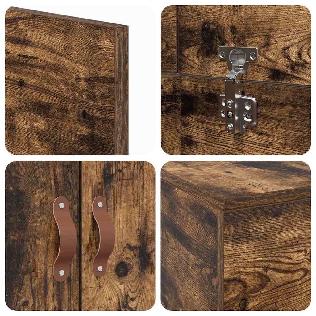 vidaXL Κρεβάτι με αποθηκευτικό χώρο από ξύλο δρυός 100x200 cm