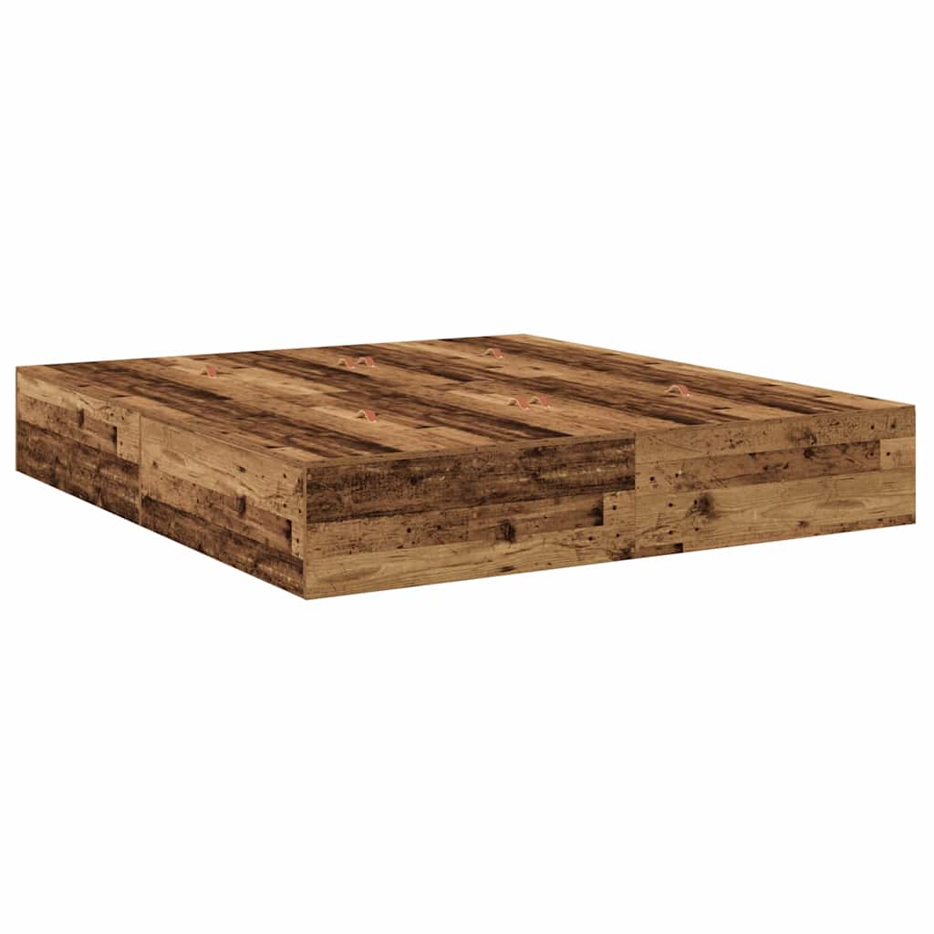 vidaXL Σκελετός Κρεβατιού Παλαιό ξύλο 200 x 200 cm Επεξεργασμένο ξύλο