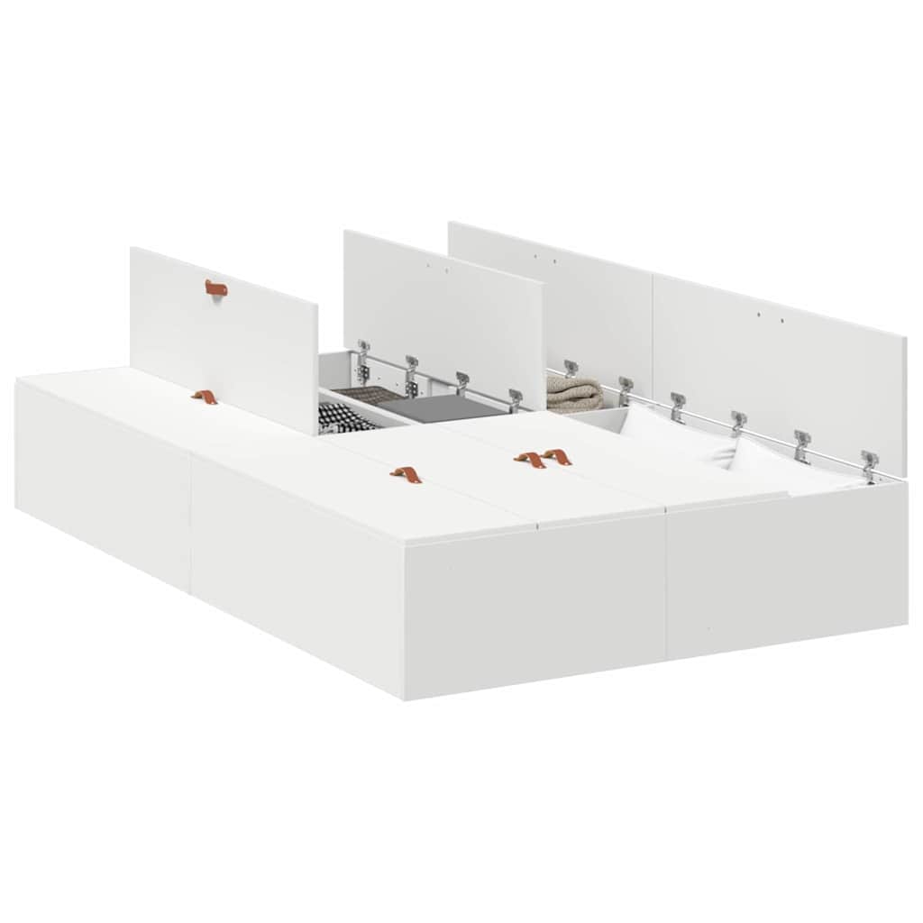 vidaXL Κρεβάτι με αποθηκευτικό χώρο Λευκό 120x200 εκ.