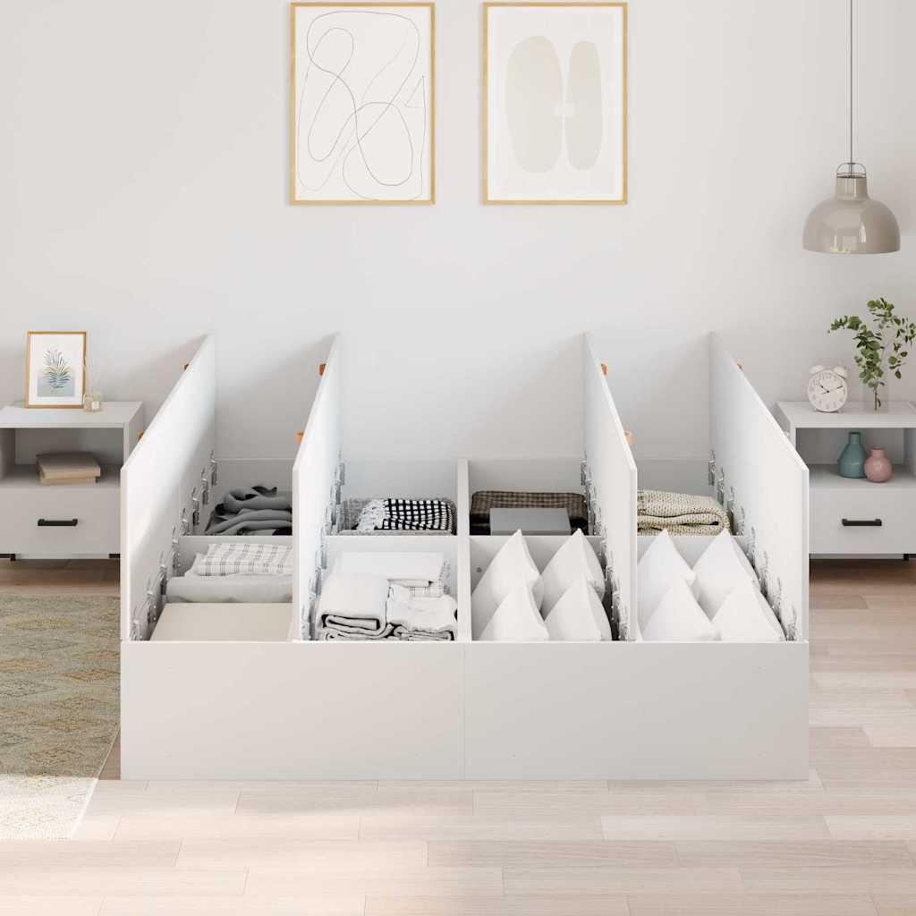 vidaXL Κρεβάτι Αποθήκευσης Λευκό 160 x 200 cm