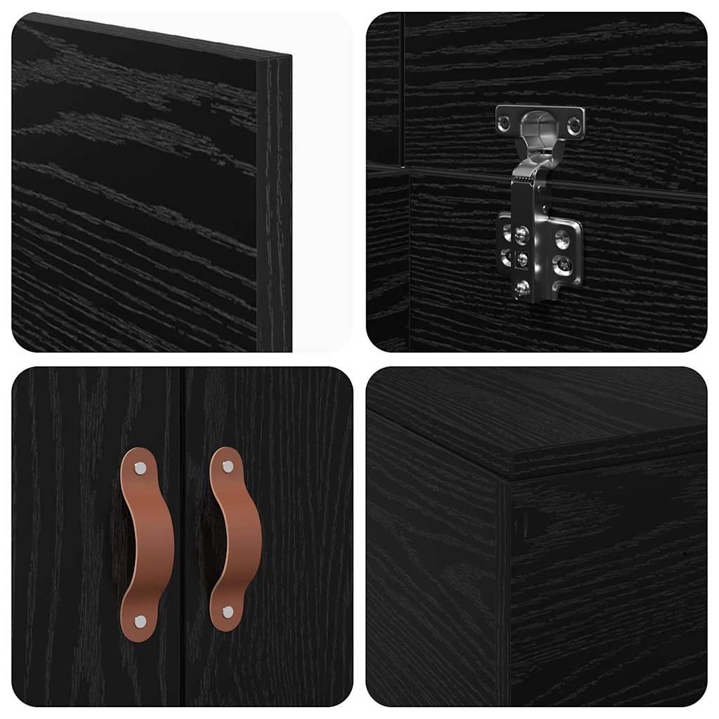 vidaXL Κρεβάτι Αποθήκευσης Μαύρη Δρυς 90 x 190 εκ.