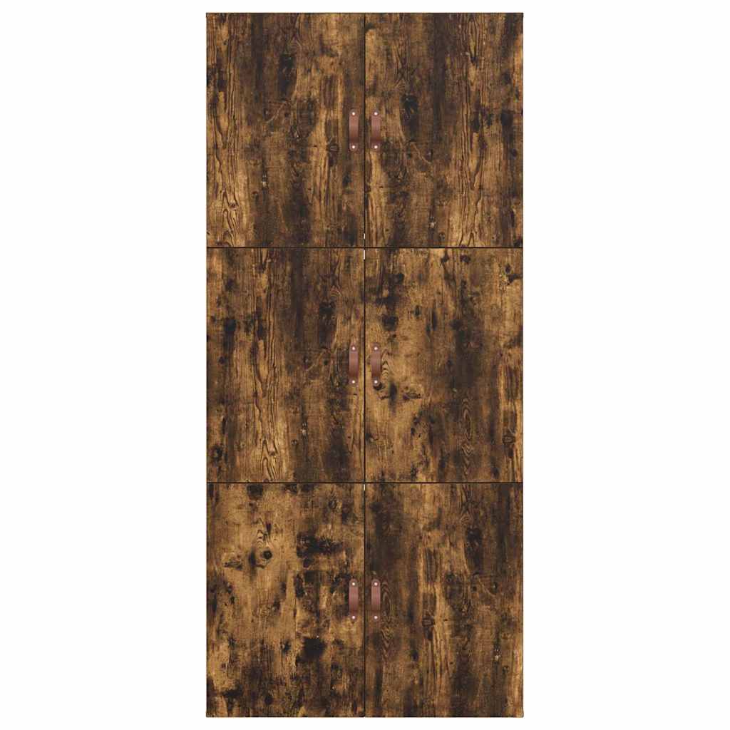 vidaXL Σκελετός Κρεβατιού Καπνιστή δρυς 90 x 190 cm Επεξεργασμένο ξύλο