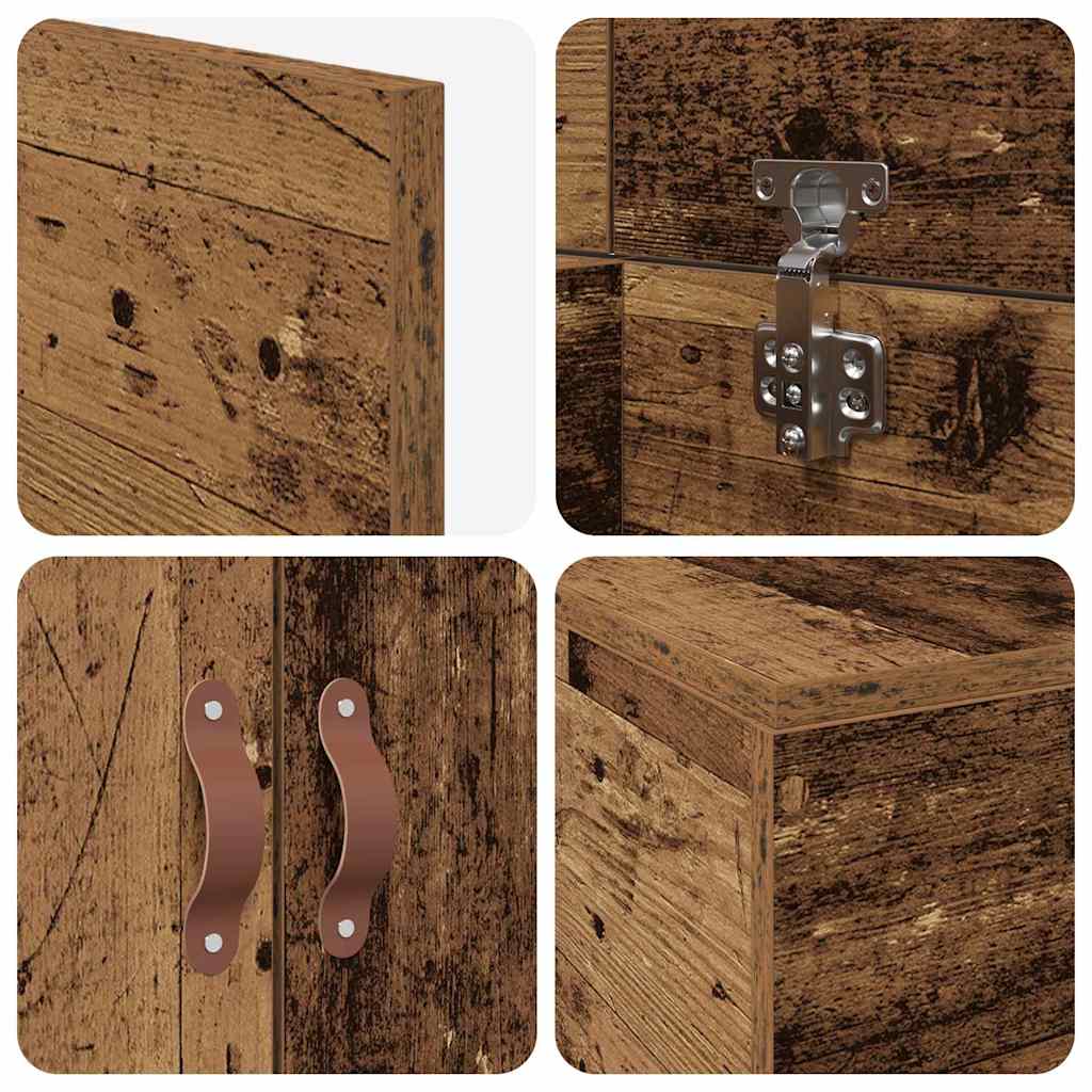 vidaXL Σκελετός Κρεβατιού Παλαιό ξύλο 90 x 190 cm Επεξεργασμένο ξύλο