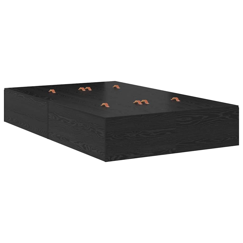 vidaXL Σκελετός Κρεβατιού Μαύρη δρυς 120 x 190 cm Επεξεργασμένο ξύλο