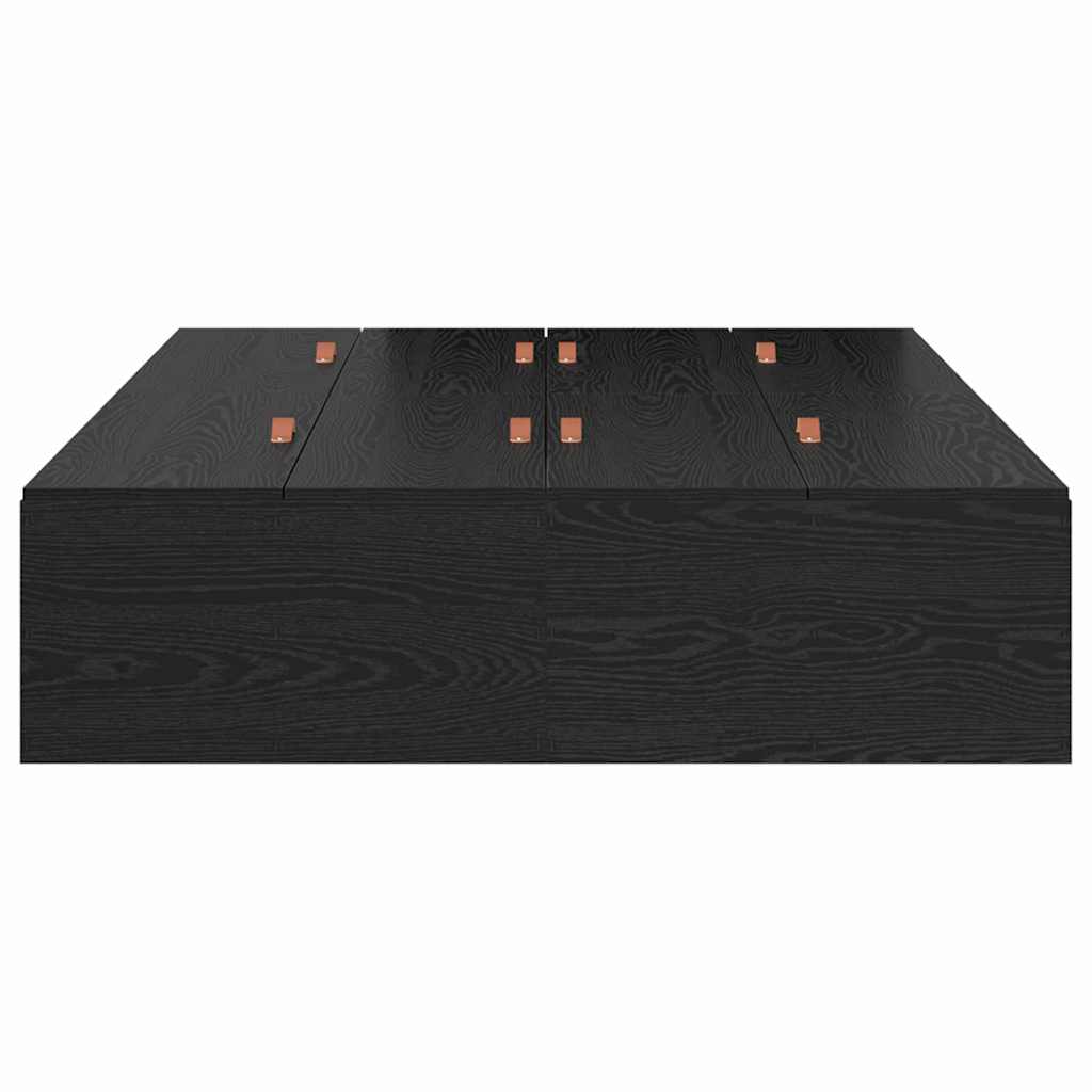 vidaXL Σκελετός Κρεβατιού Μαύρη δρυς 120 x 190 cm Επεξεργασμένο ξύλο