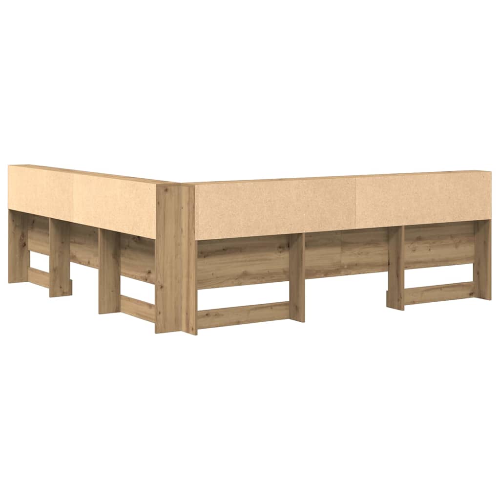 vidaXL Κεφαλάρι Αποθήκης artisan δρυς 200 cm Επεξεργασμένο ξύλο