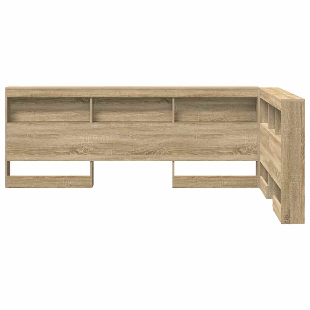 vidaXL Κεφαλάρι Αποθήκης με ράφι Sonoma Δρυς 120 cm Επεξεργασμένο ξύλο