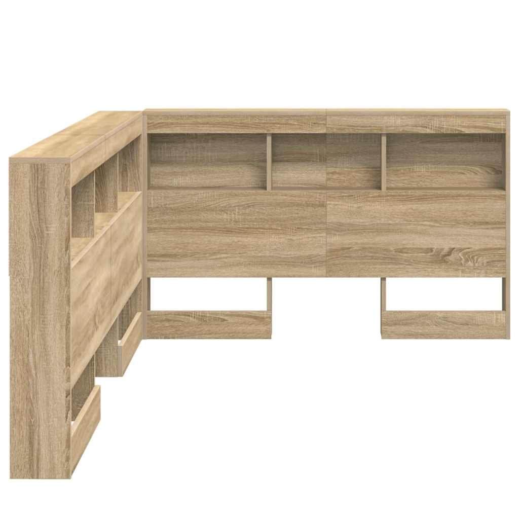 vidaXL Κεφαλάρι Αποθήκης με ράφι Sonoma Δρυς 120 cm Επεξεργασμένο ξύλο