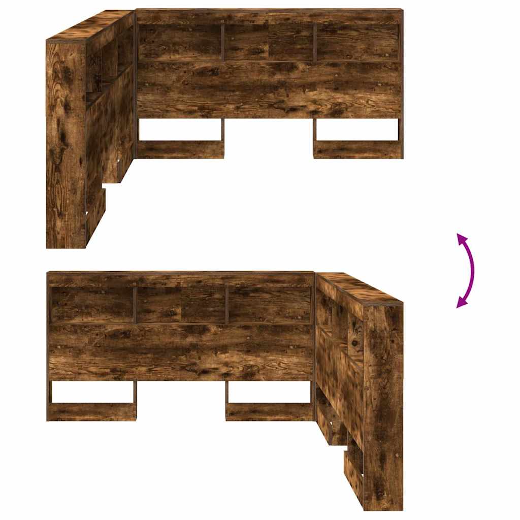 vidaXL Κεφαλάρι Αποθήκης Καπνιστή δρυς 150 cm Επεξεργασμένο ξύλο