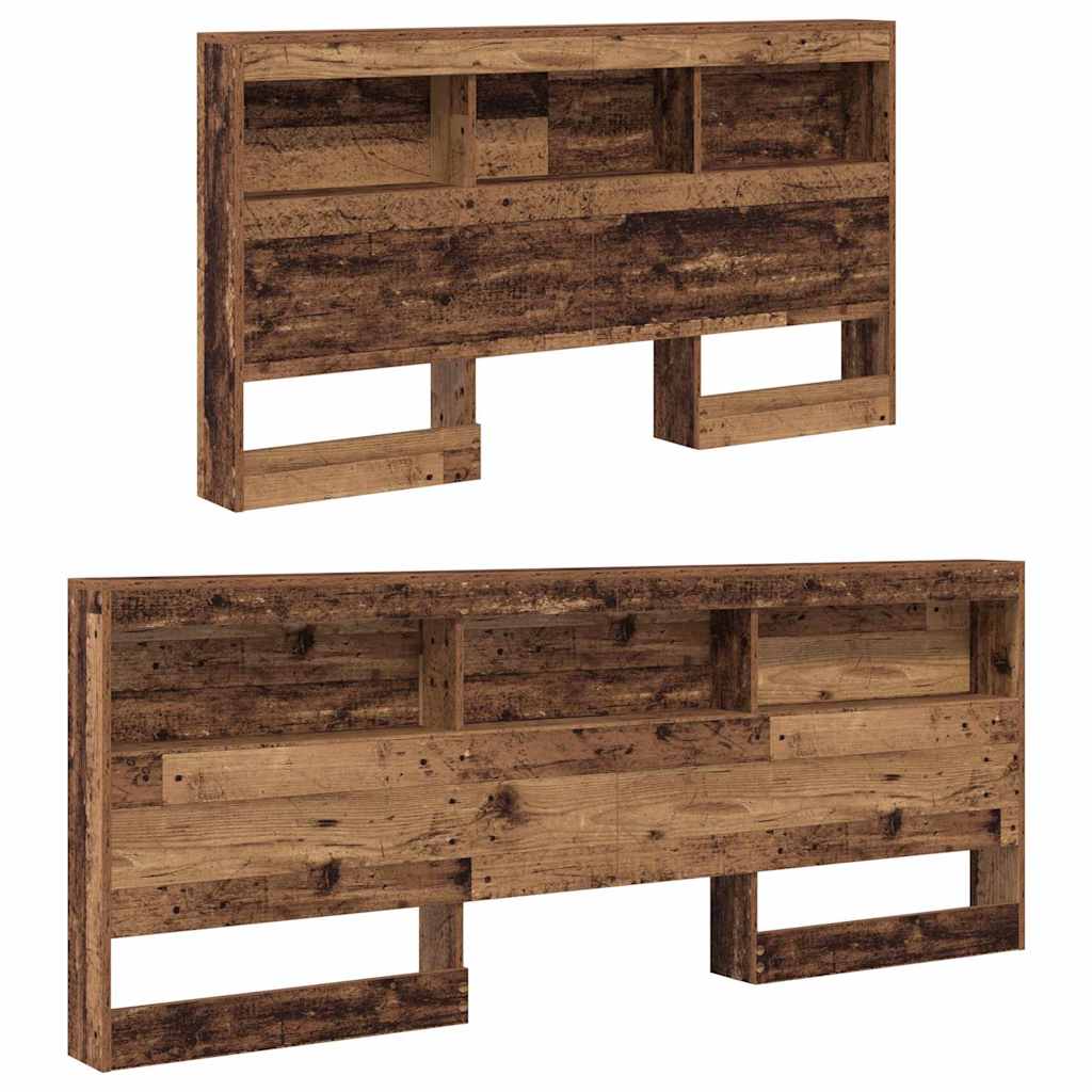 vidaXL Κεφαλάρι Αποθήκης με ράφι Παλαιό ξύλο 150 cm Επεξεργασμένο ξύλο