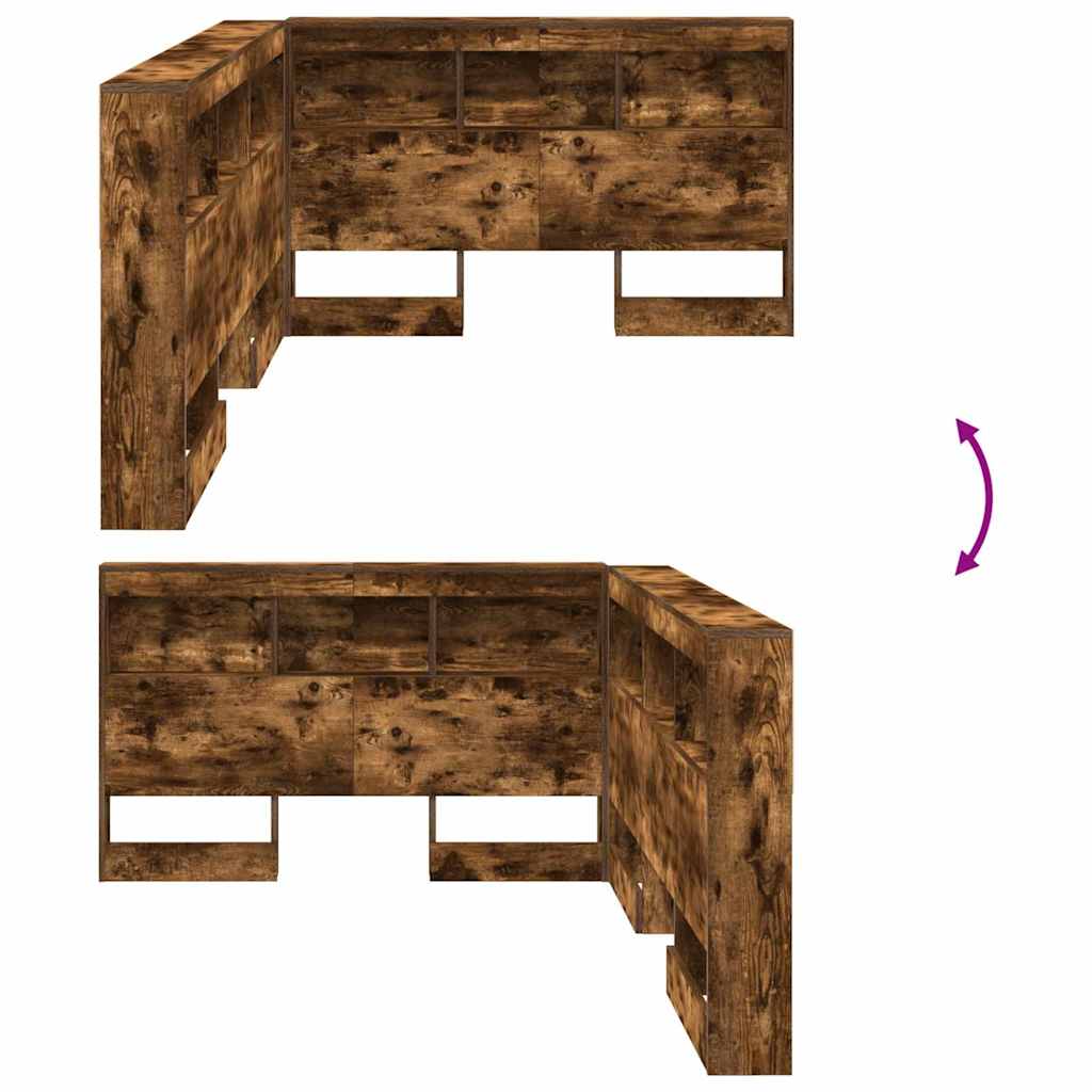 vidaXL Κεφαλάρι Αποθήκης Καπνιστή δρυς 120 cm Επεξεργασμένο ξύλο