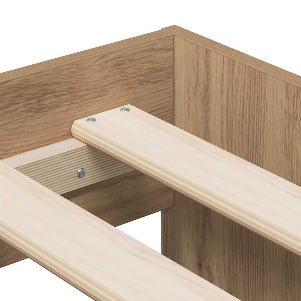 vidaXL Κρεβάτι με αποθηκευτικό χώρο artisan δρυς 234 x 103 x 53.5 εκ.