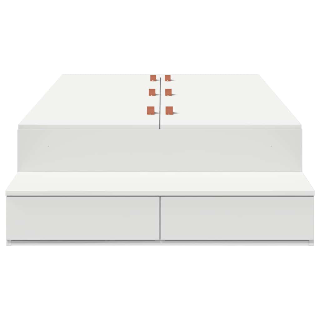 vidaXL Κρεβάτι με αποθηκευτικό χώρο Λευκό 100 cm Επεξεργασμένο ξύλο