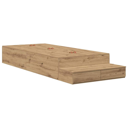vidaXL Κρεβάτι με αποθηκευτικό χώρο με συρτάρι Artisan Oak 100 cm