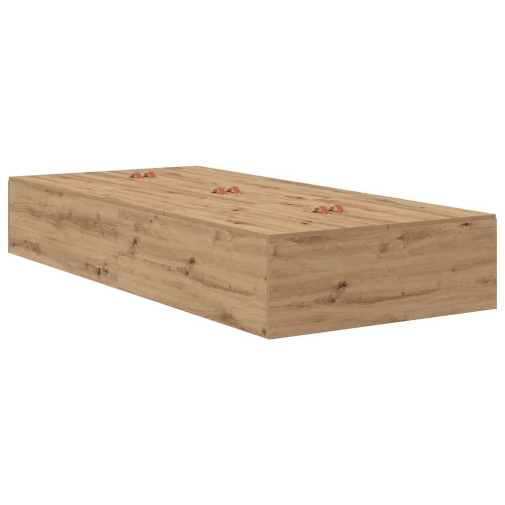 vidaXL Κρεβάτι με αποθηκευτικό χώρο με συρτάρι Artisan Oak 100 cm
