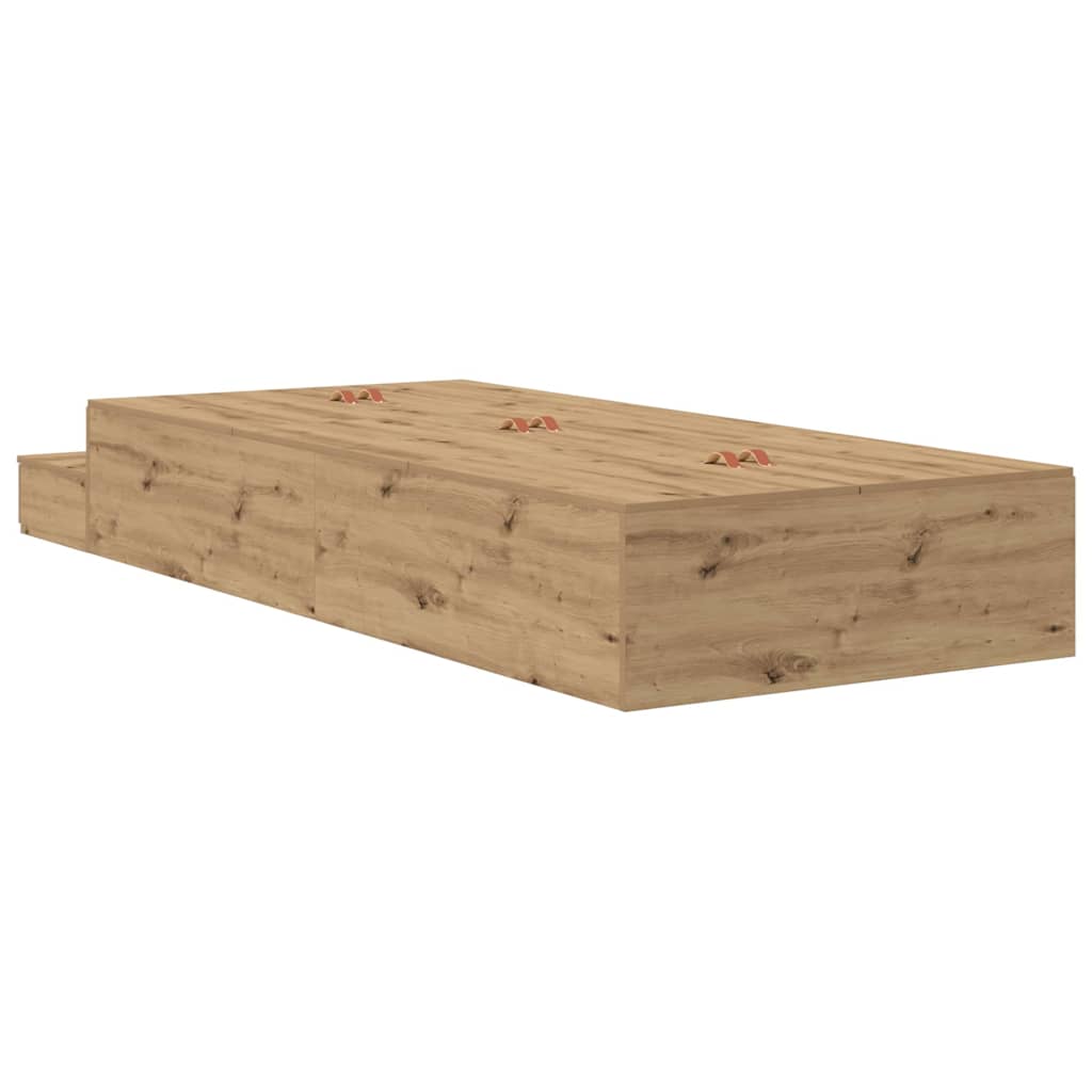 vidaXL Κρεβάτι με αποθηκευτικό χώρο με συρτάρι Artisan Oak 100 cm