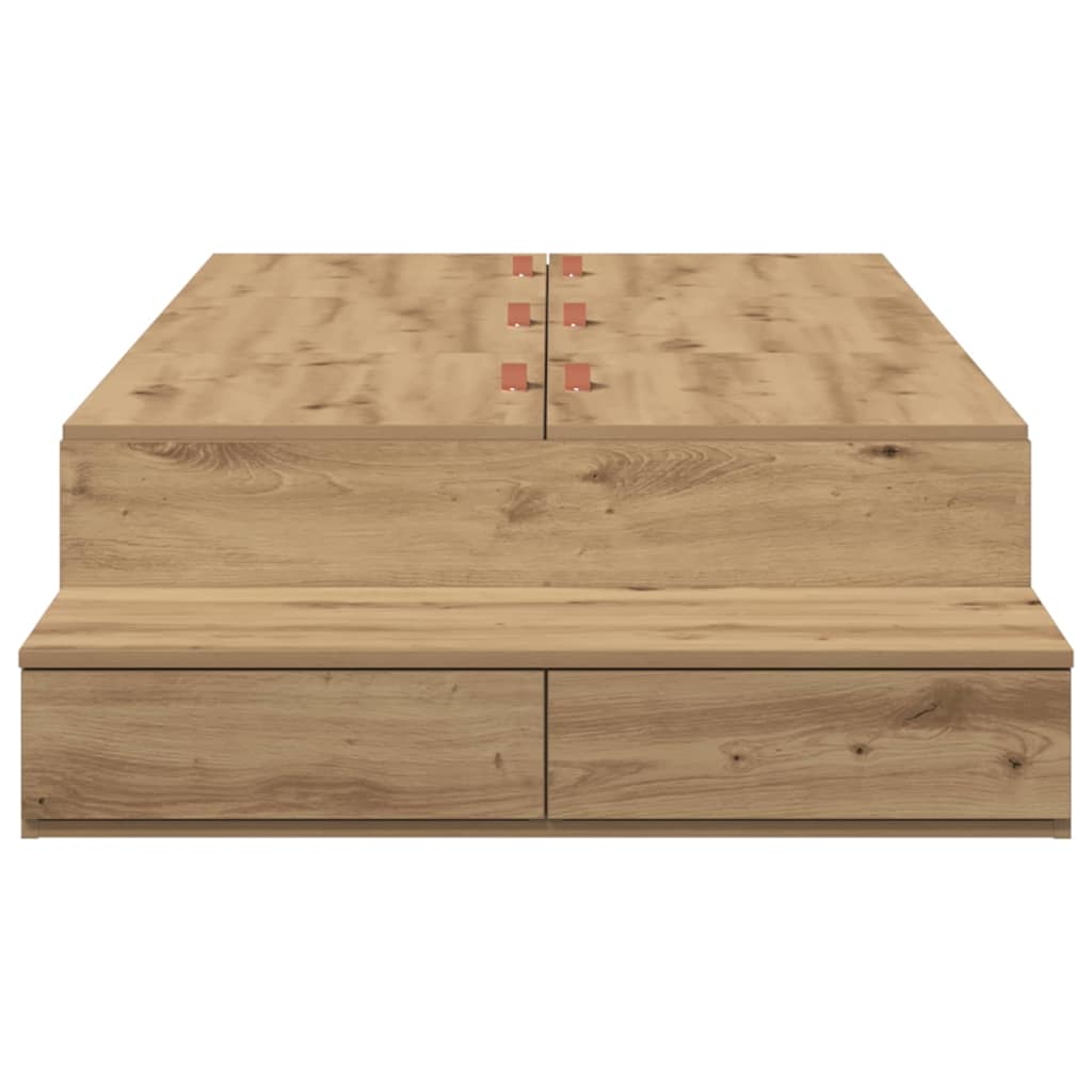 vidaXL Κρεβάτι με αποθηκευτικό χώρο με συρτάρι Artisan Oak 100 cm