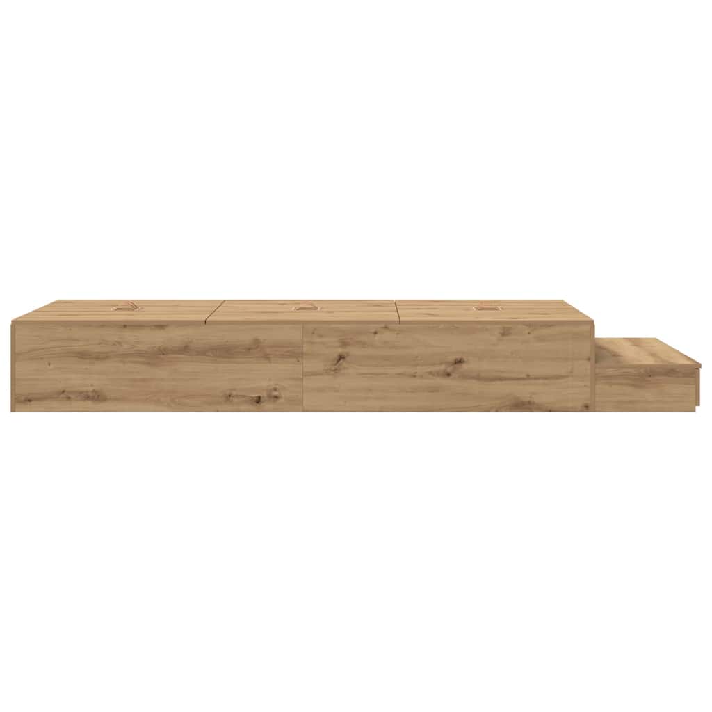 vidaXL Κρεβάτι με αποθηκευτικό χώρο με συρτάρι Artisan Oak 100 cm