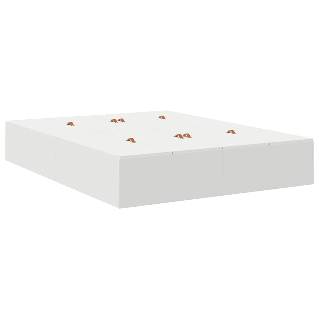 vidaXL Κρεβάτι με αποθηκευτικό χώρο Λευκό 150 cm Επεξεργασμένο ξύλο