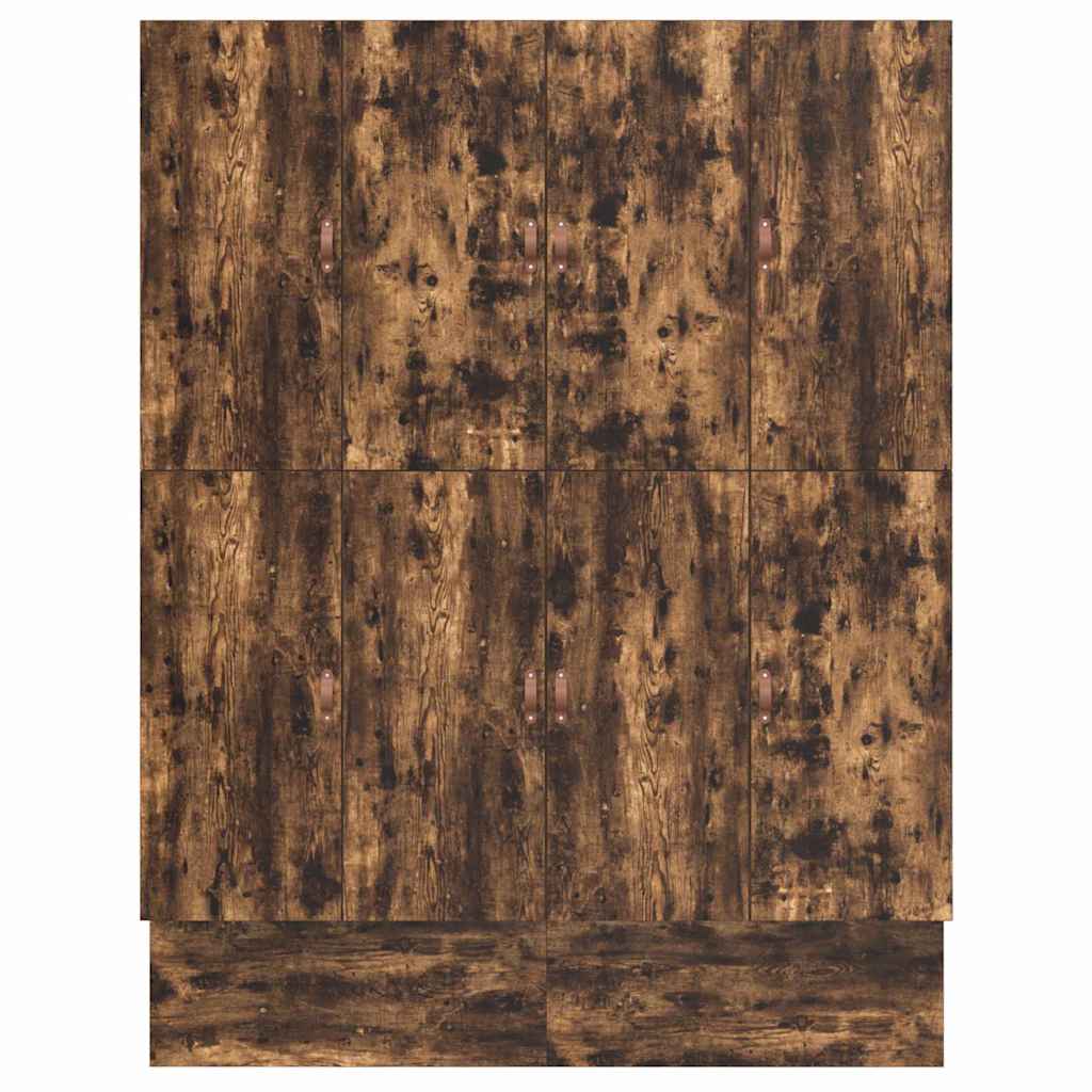 vidaXL Κρεβάτι με αποθηκευτικό χώρο με συρτάρι με πόρτα Καπνιστό Δρύς