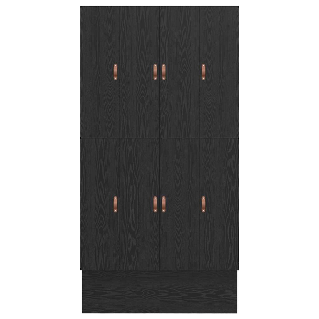 vidaXL Κρεβάτι με αποθηκευτικό χώρο Μαύρη δρυς 226.5 x 120 x 31.5 εκ.