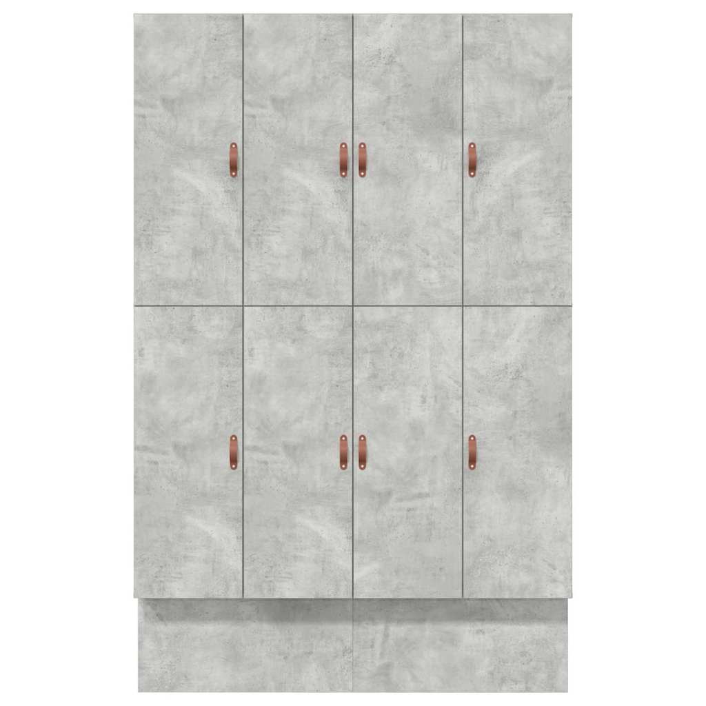 vidaXL Κρεβάτι με αποθηκευτικό χώρο με συρτάρι με πόρτα Σκυρόδεμα Γκρι