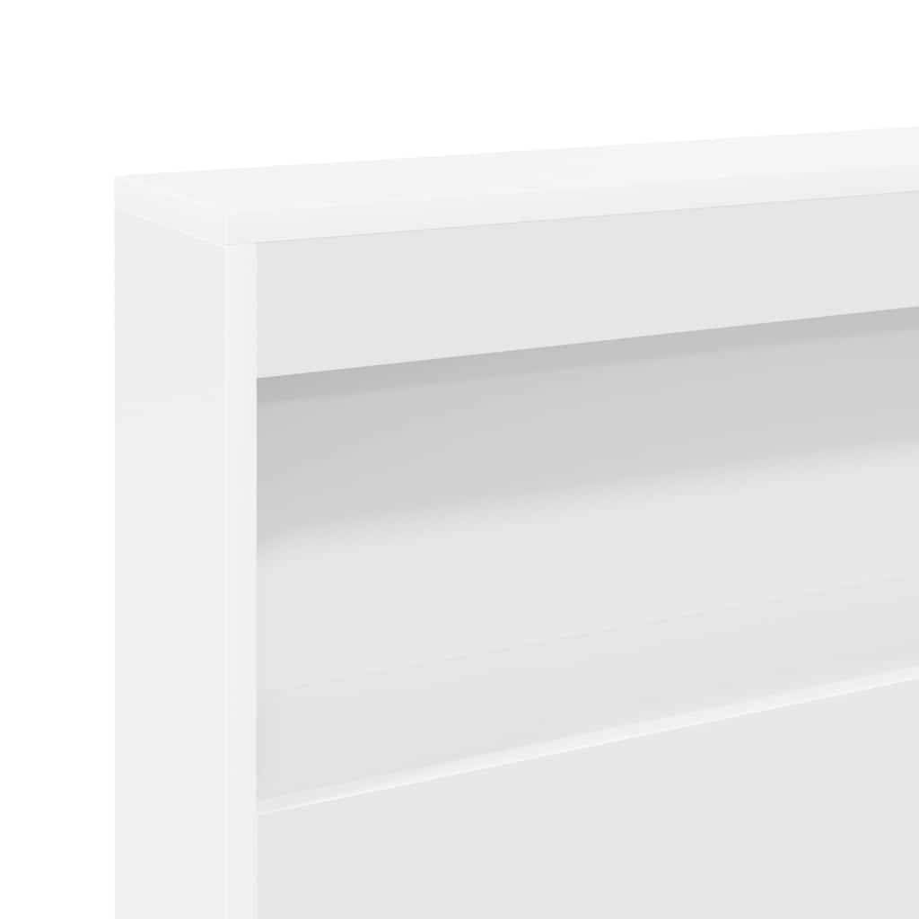 vidaXL Κρεβάτι Βιβλιοθήκης Λευκό 150 x 200 cm Επεξεργασμένο ξύλο