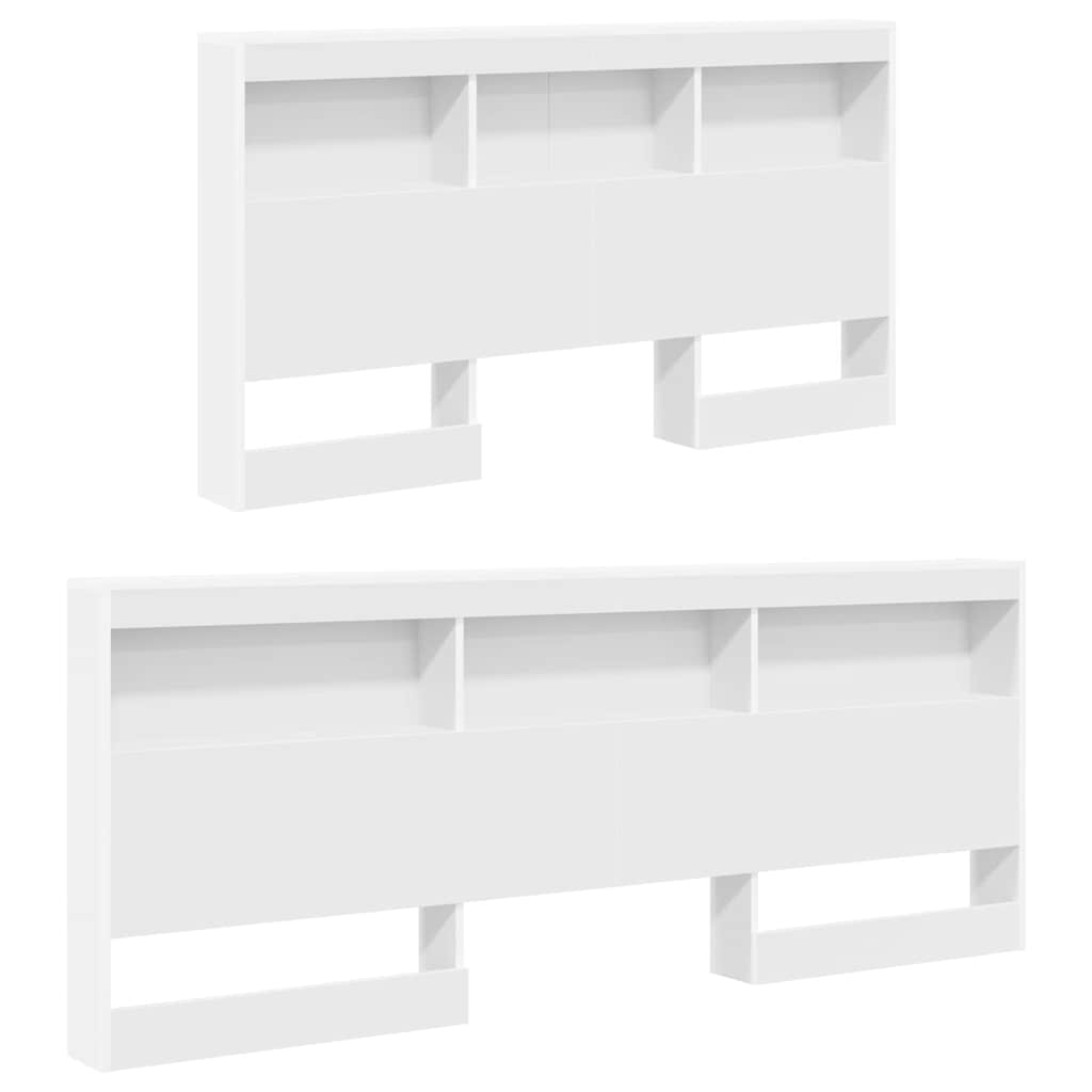 vidaXL Κρεβάτι Βιβλιοθήκης Λευκό 150 x 200 cm Επεξεργασμένο ξύλο