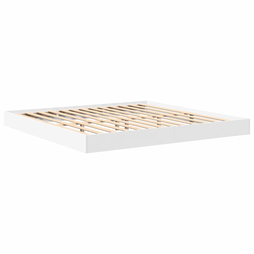 vidaXL Κρεβάτι Βιβλιοθήκης Λευκό 180 x 200 cm Επεξεργασμένο ξύλο