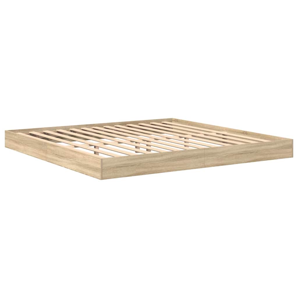 vidaXL Κρεβάτι Βιβλιοθήκης Sonoma Δρυς 180 x 200 cm Επεξεργασμένο ξύλο
