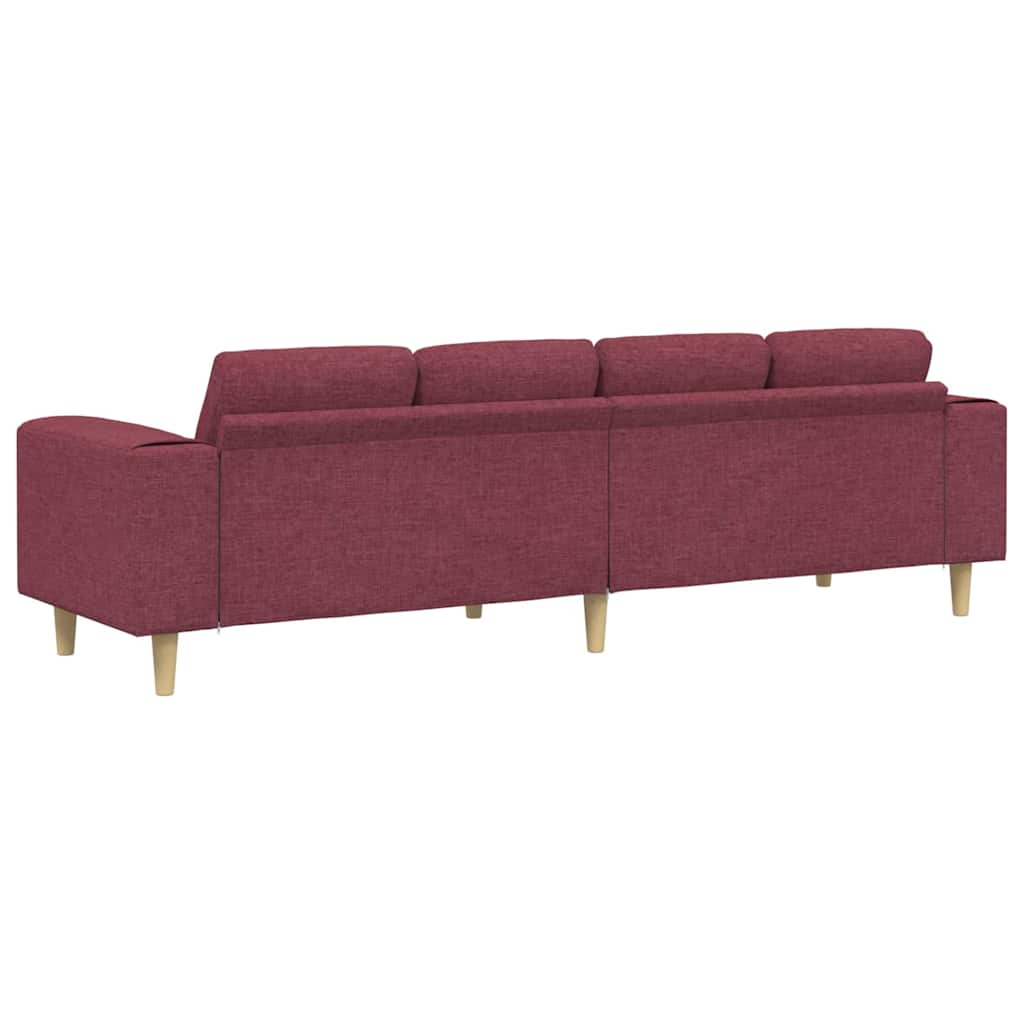 vidaXL Καναπές σαλονιού Κόκκινο 250 x 77 x 76 εκ. Πολυεστέρας