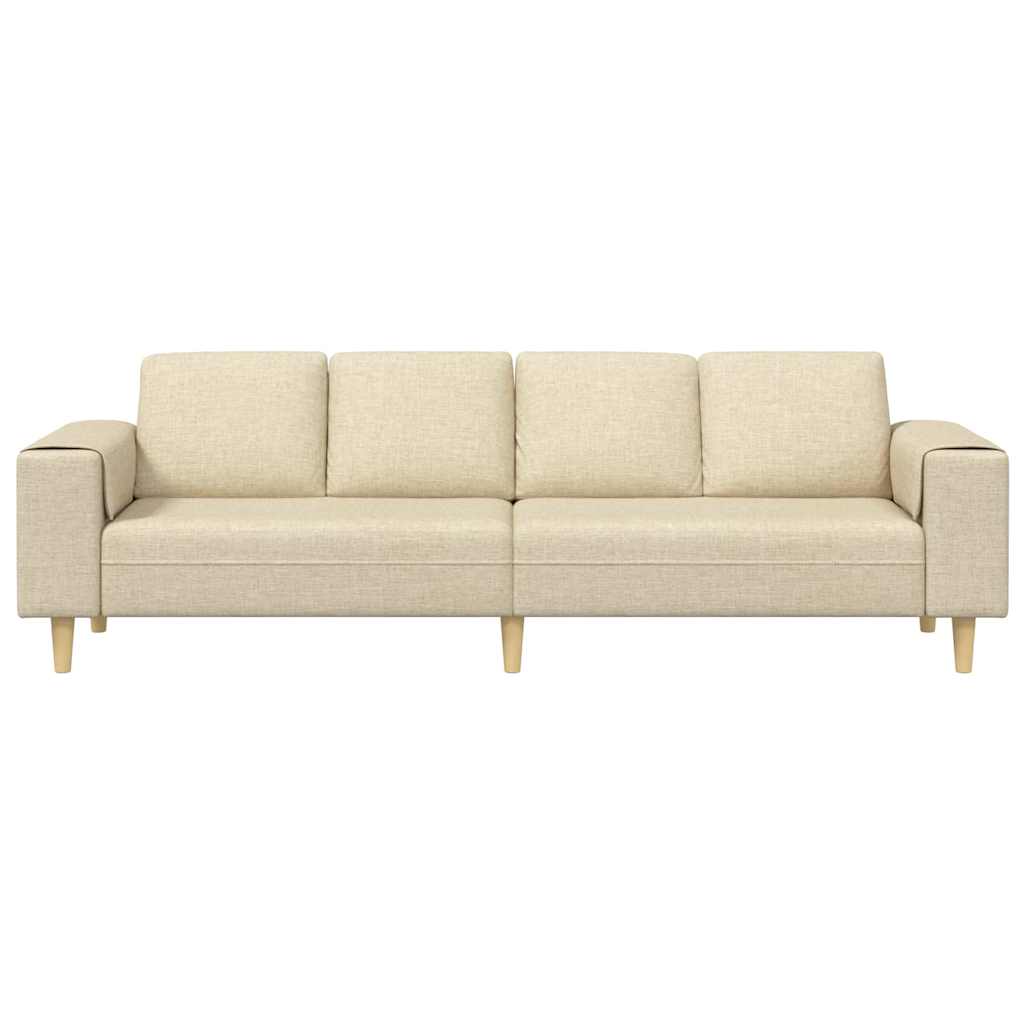 vidaXL Καναπές σαλονιού Κρεμ 250 x 77 x 76 εκ. Πολυεστέρας