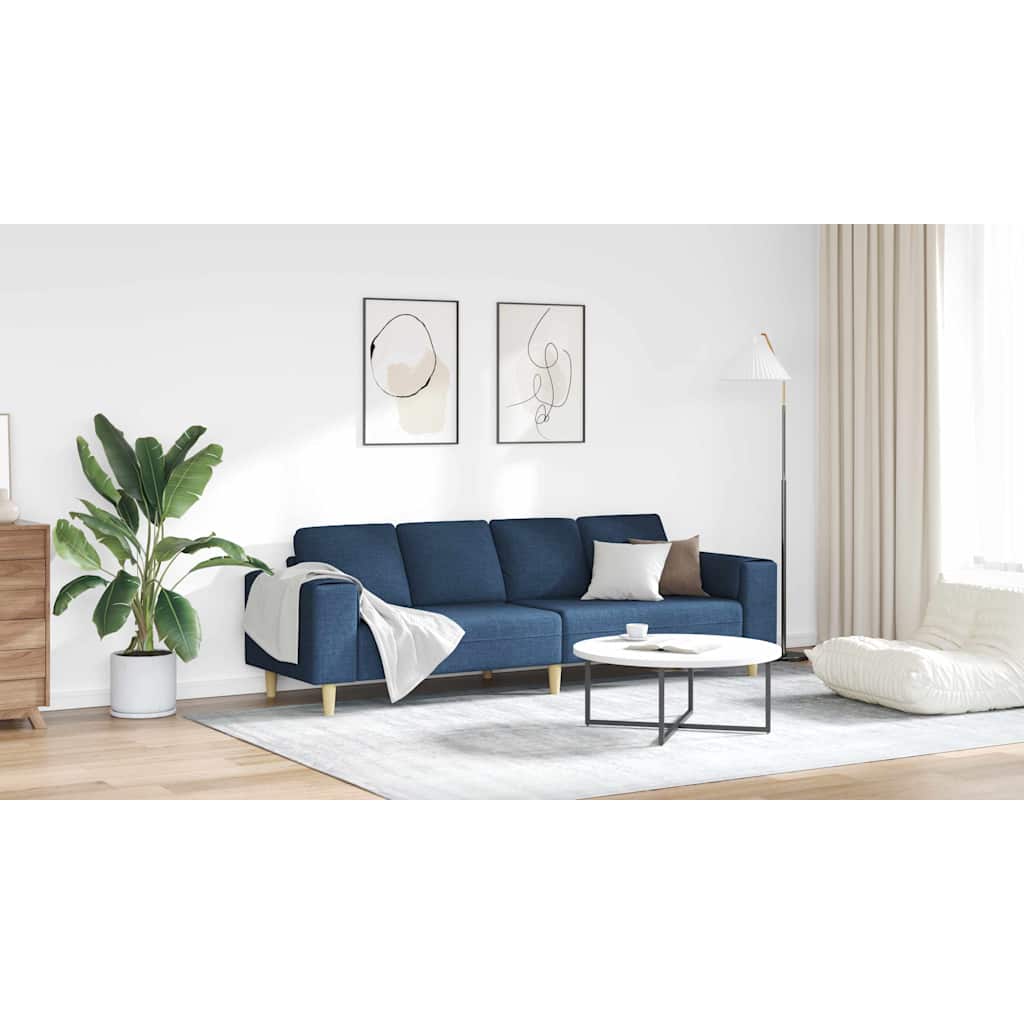vidaXL Καναπές σαλονιού Μπλε 250 x 77 x 76 εκ. Πολυεστέρας