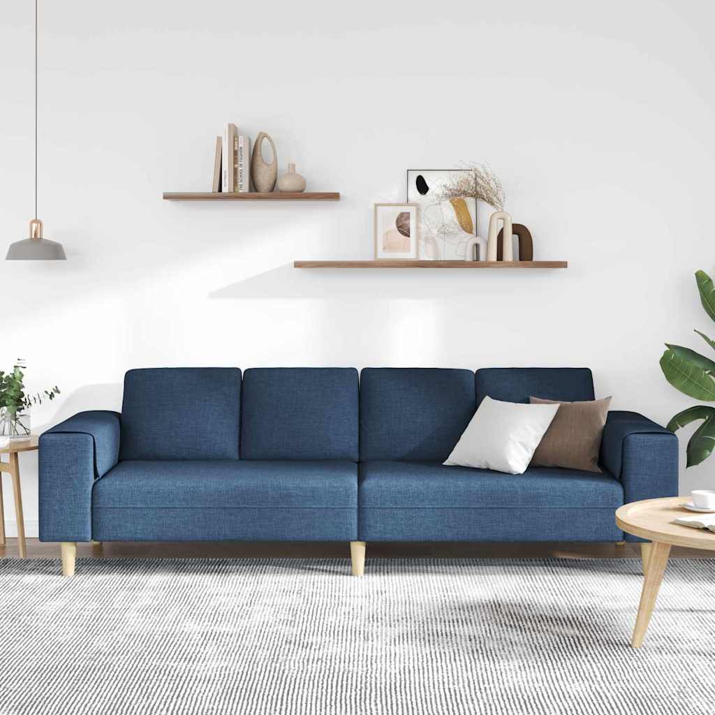 vidaXL Καναπές σαλονιού Μπλε 250 x 77 x 76 εκ. Πολυεστέρας