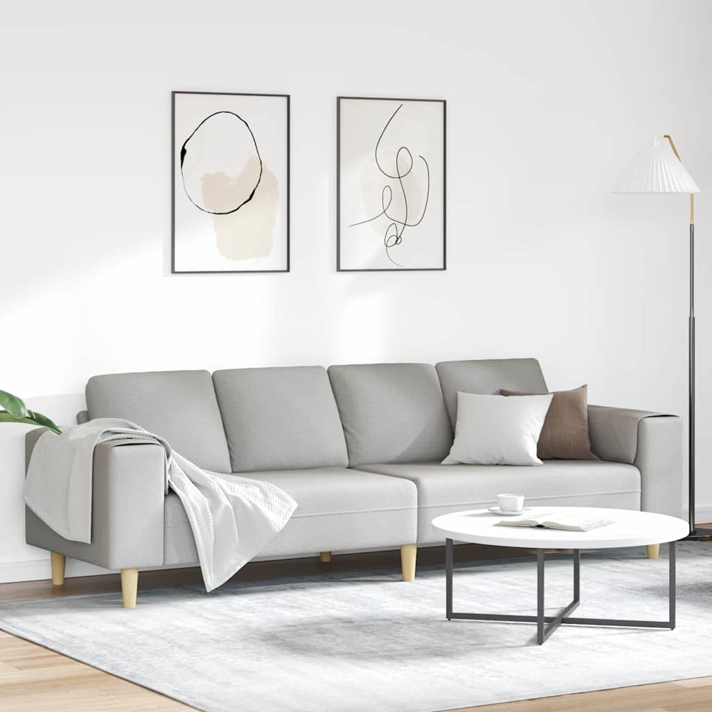 vidaXL Καναπές σαλονιού Σκίουρος Γκρί 250 x 77 x 76 εκ. Πολυεστέρας