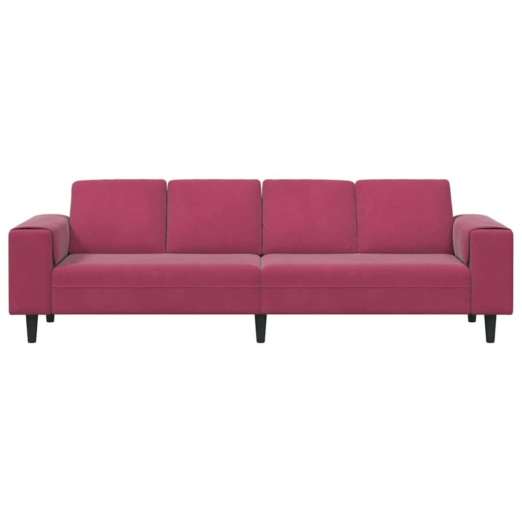 vidaXL Καναπές σαλονιού Κόκκινο 250 x 77 x 76 εκ.
