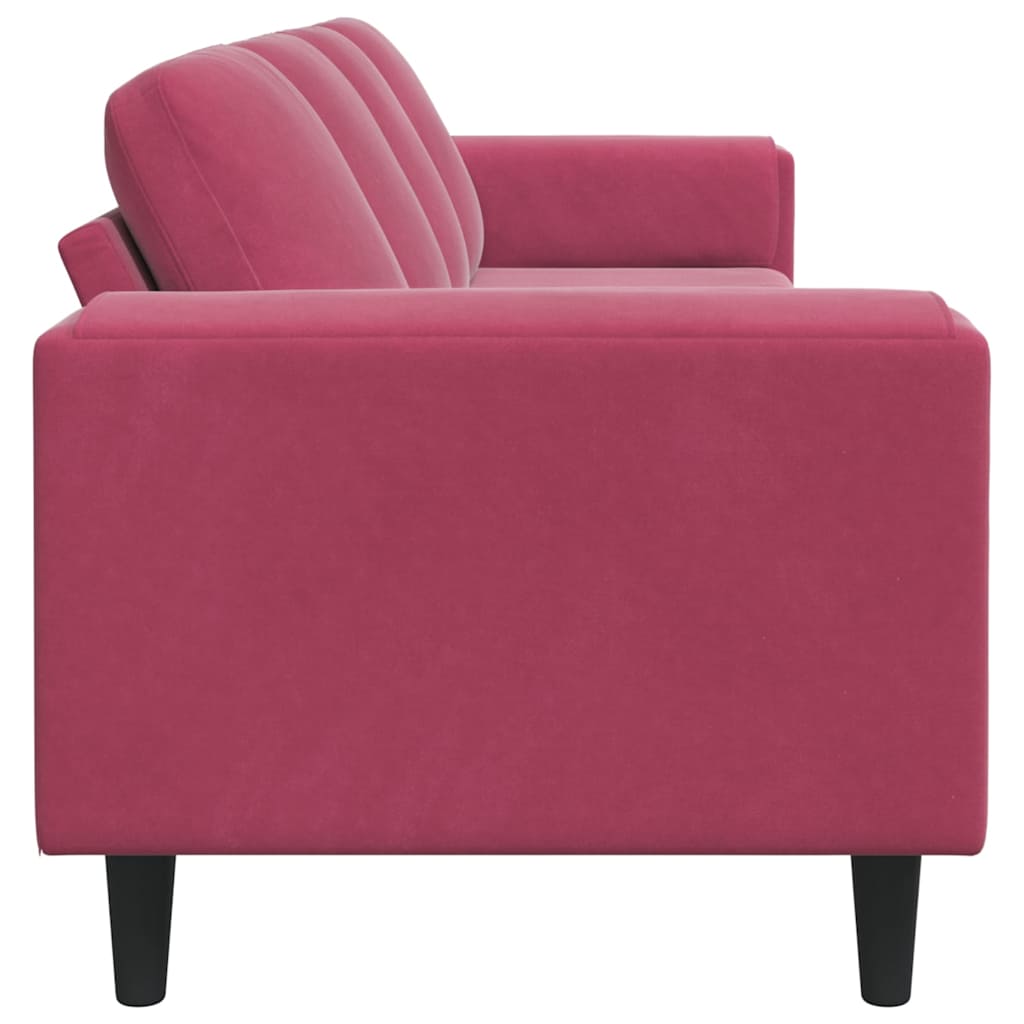 vidaXL Καναπές σαλονιού Κόκκινο 250 x 77 x 76 εκ.