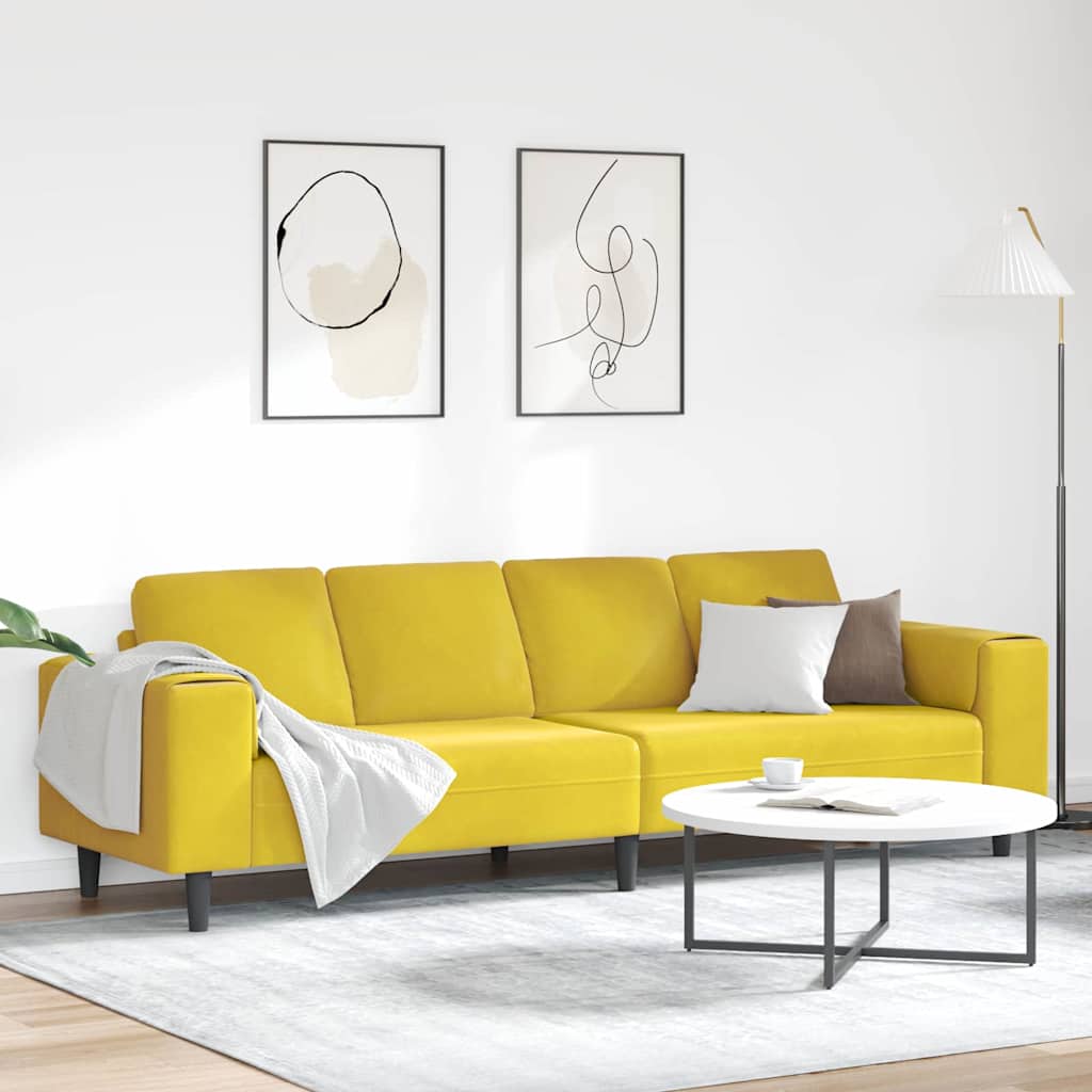 vidaXL Καναπές σαλονιού Κίτρινο 250 x 77 x 76 εκ.