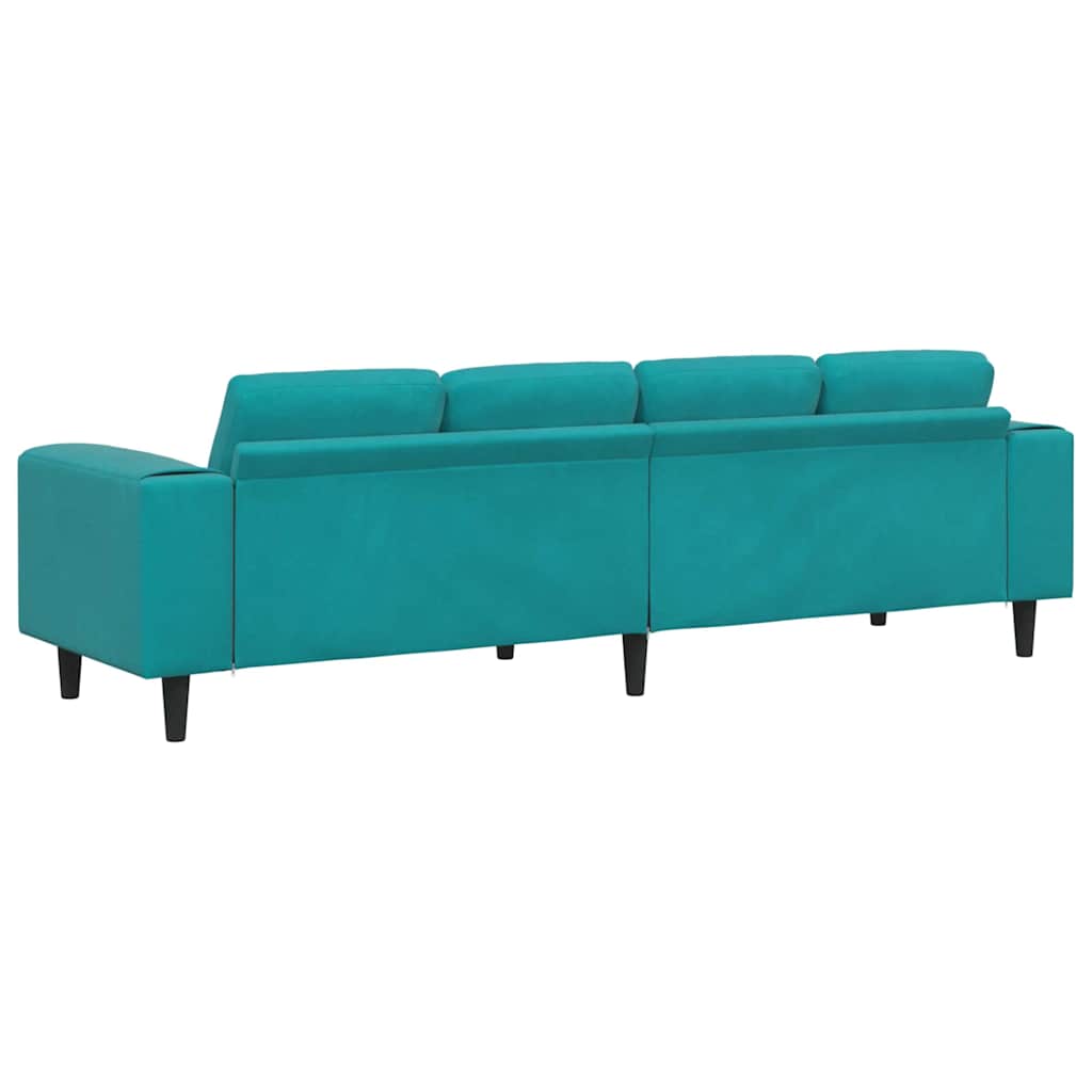 vidaXL Καναπές σαλονιού Τιρκουάζ 250 x 188 x 76 εκ.