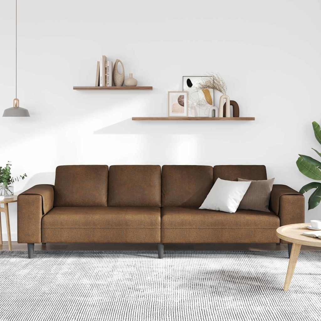 vidaXL Καναπές σαλονιού Καφέ 250 x 77 x 76 εκ.