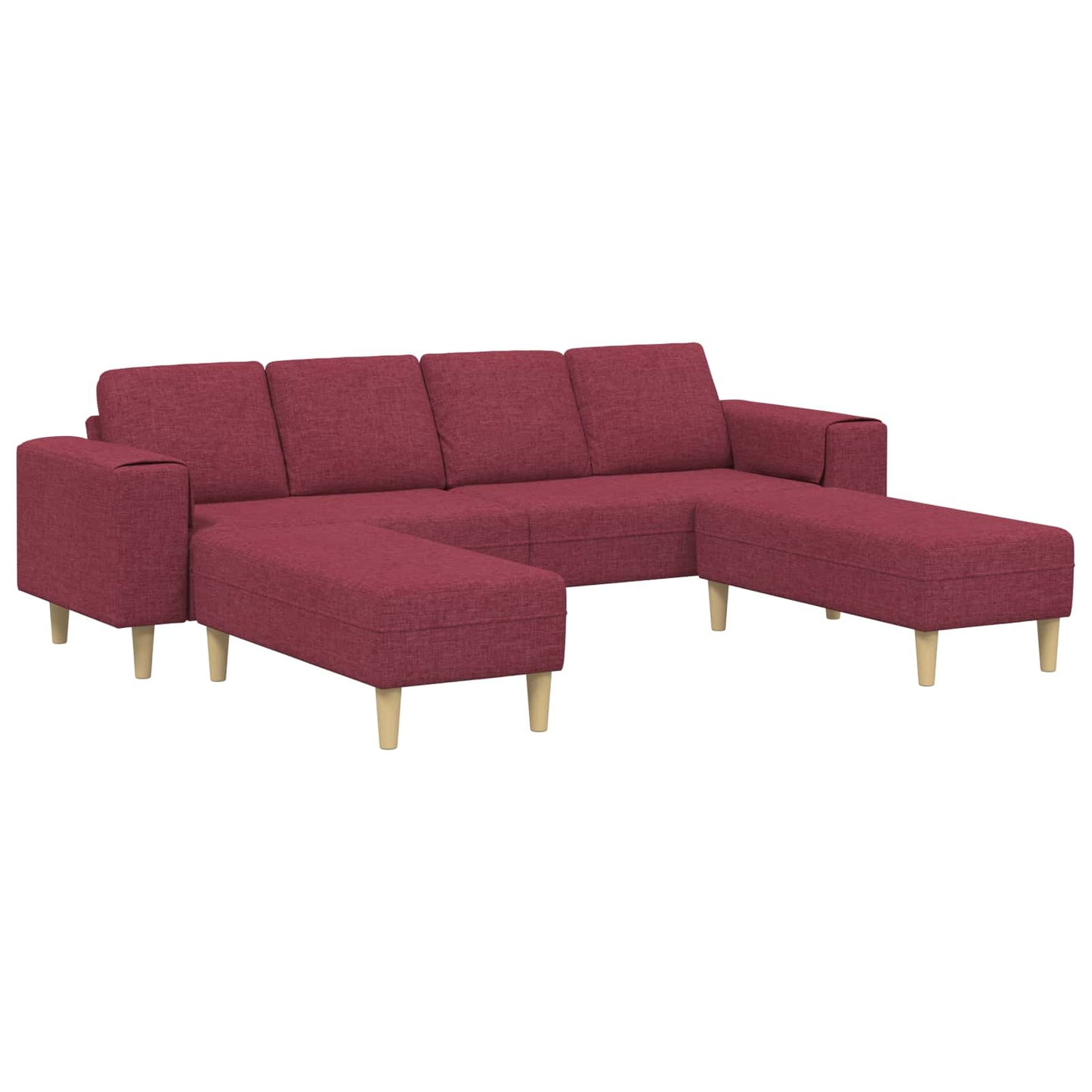 vidaXL Καναπές σαλονιού 3 pcs Κόκκινο 250 x 188 x 76 εκ. Πολυεστέρας