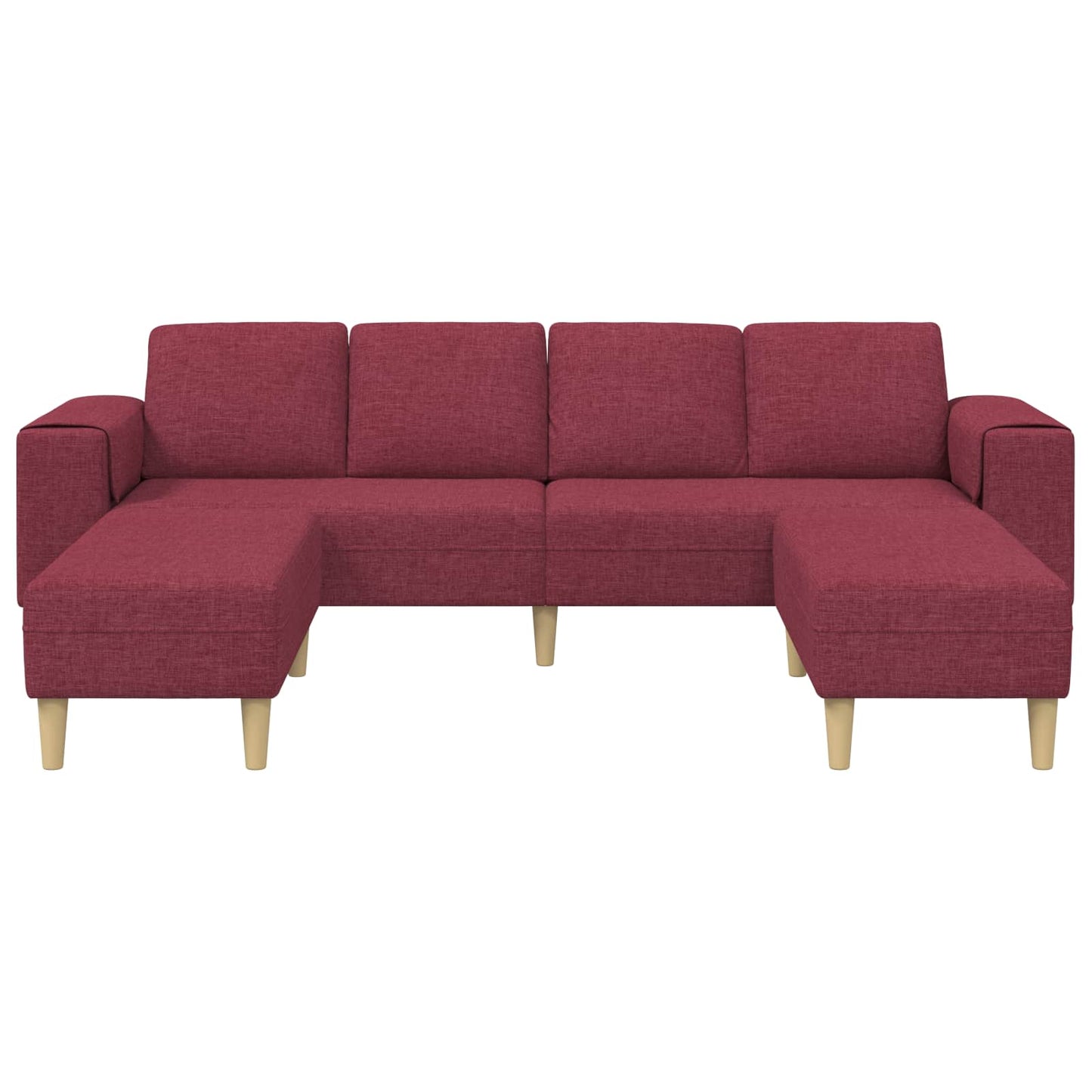 vidaXL Καναπές σαλονιού 3 pcs Κόκκινο 250 x 188 x 76 εκ. Πολυεστέρας