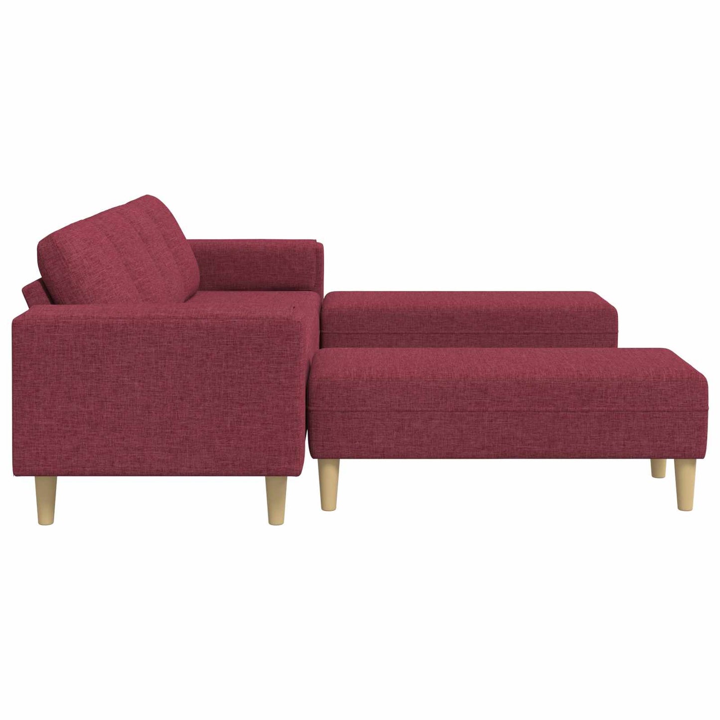 vidaXL Καναπές σαλονιού 3 pcs Κόκκινο 250 x 188 x 76 εκ. Πολυεστέρας