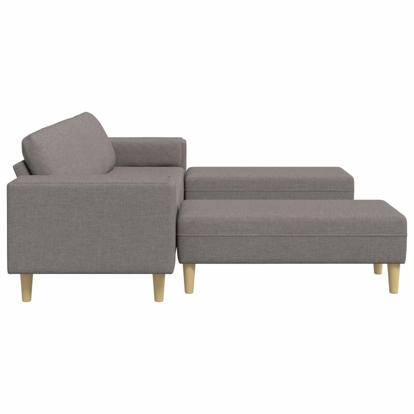 vidaXL Καναπές σαλονιού 3 pcs Taupe Πολυεστέρας