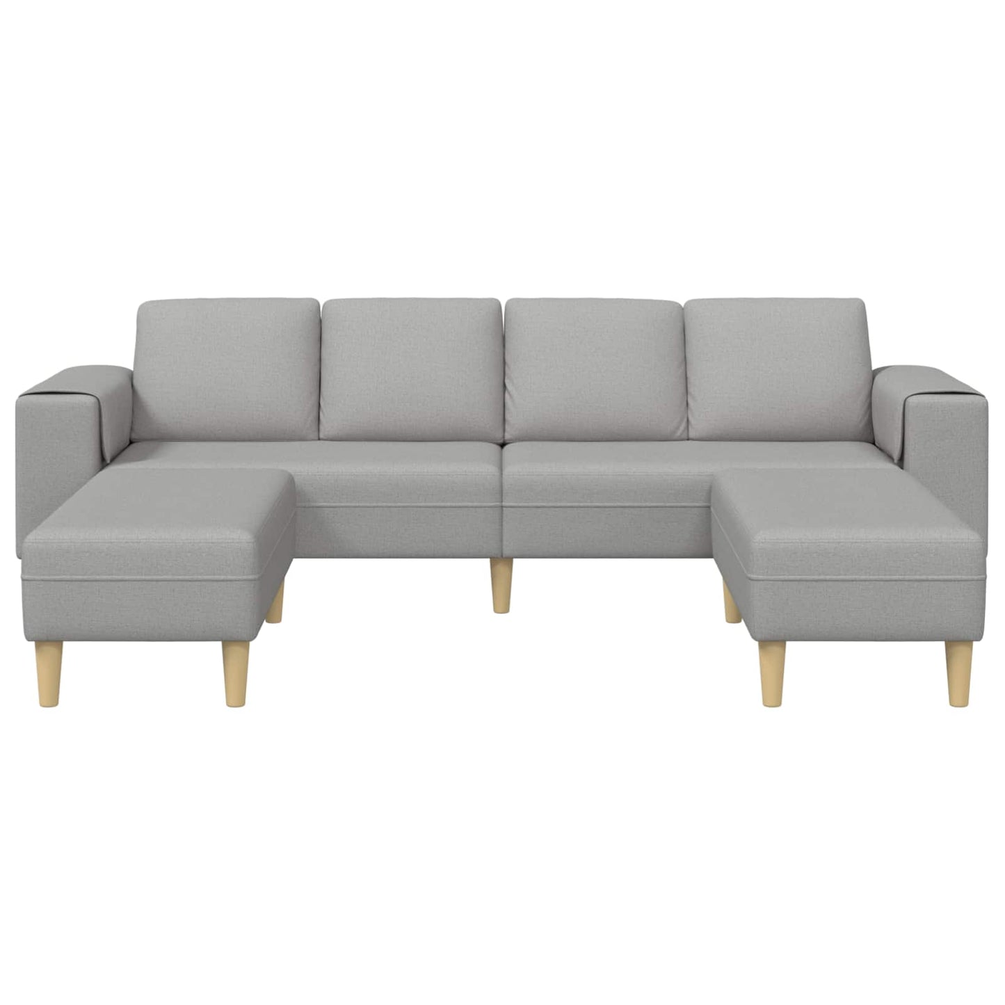vidaXL Καναπές σαλονιού 3 pcs Σκίουρος Γκρί 250 x 188 x 76 εκ.