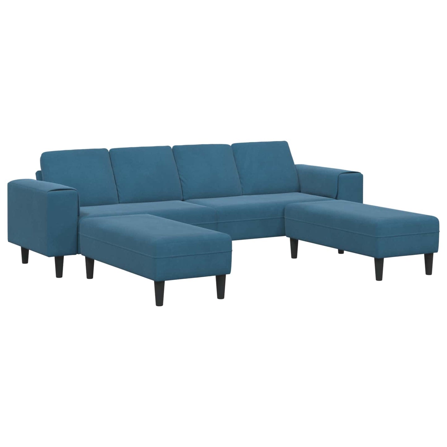 vidaXL Καναπές σαλονιού 3 pcs Μπλε 250 x 188 x 76 εκ.